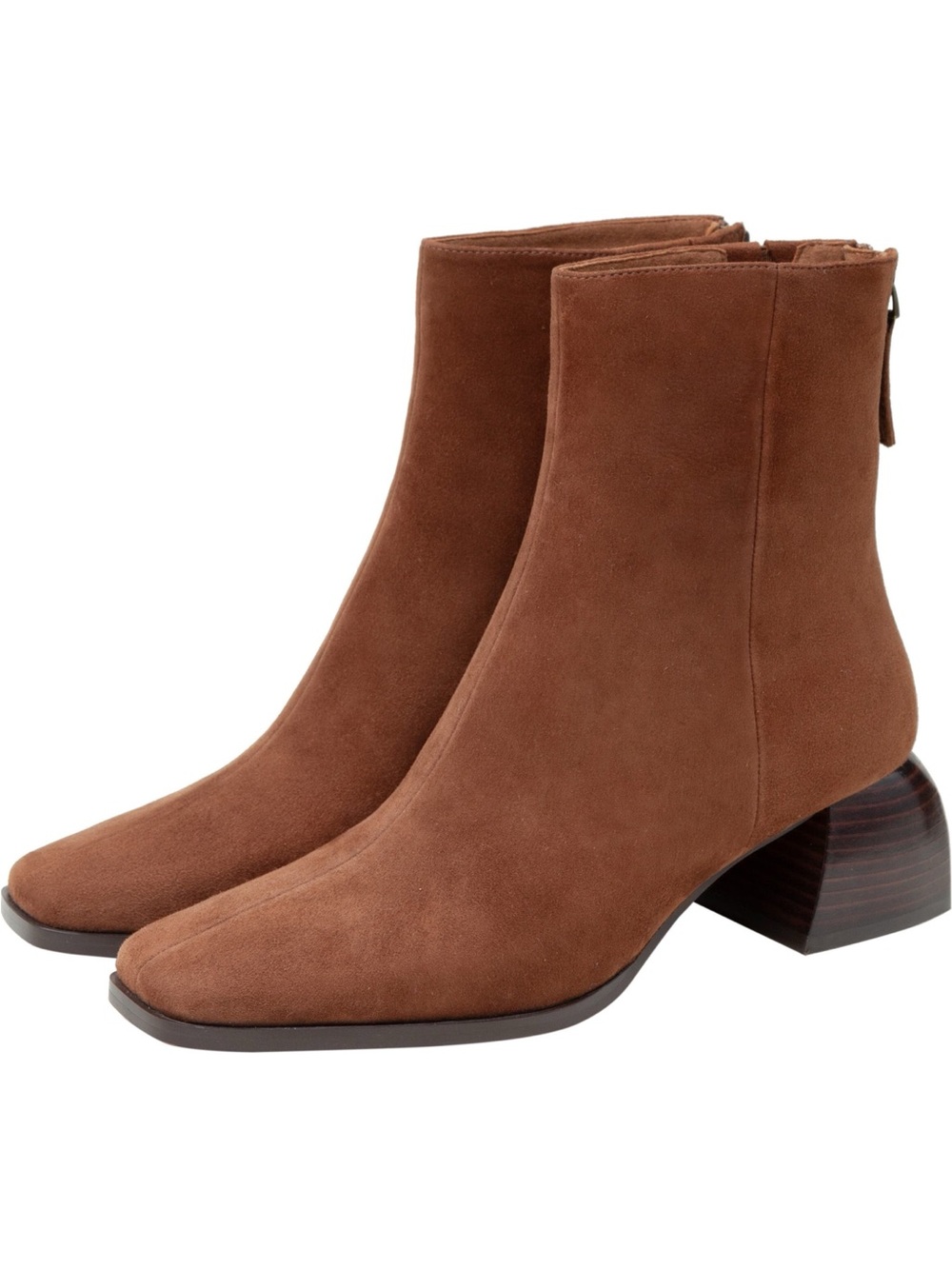 NWT Linea Paolo Women's Suede Brown Block Heel Ankle Boots Size 11